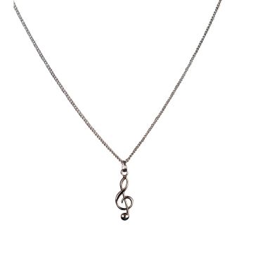 Collana Musik-Boutique con pendente chiave di violino silver