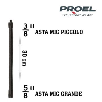 Tubo Flessibile Proel in metallo m 3/8"  f 5/8" 