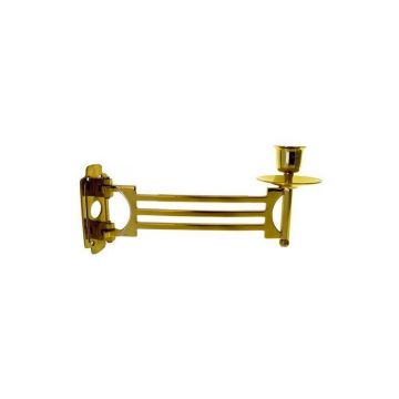 Candelabro FTP ottone chiaro l.215mm placca 87x40mm