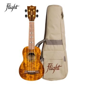 Ukulele soprano Flight DUS445 acacia con borsa