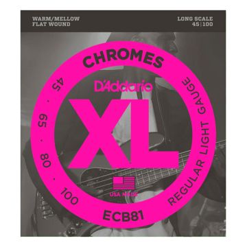D`Addario ECB81 XL Chromes corde basso 4 corde lisce 45 100