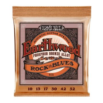 Corde Acustica Ernie Ball 2151 Eartwood Phosphor Bronze Rock&Blues 10-52