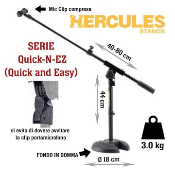 Asta Microfono nana Hercules MS120B