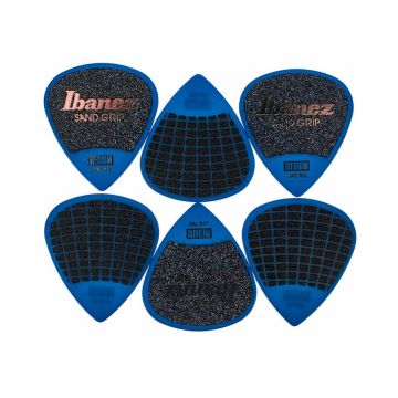 Blister plettri Ibanez PPA14HSG-DB sand grip wizard heavy 6pz blu