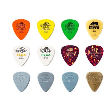 Blister plettri Dunlop assortiti PVP112 Variety pack 12pz acoustica