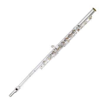 Flauto Pearl Flutes PF-665RE Quantz fori aperti non in linea mi snodato argentato