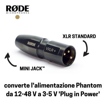 Adattatore Rode VXLR+ Jack 3.5 mm maschio  - XLR maschio