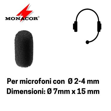 Antivento MONACOR WS200/SW  7x15mm - 2/4 Ø