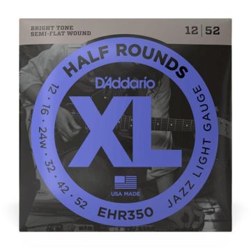 Corde Elettrica D'Addario EHR350 Half Rounds 12-52