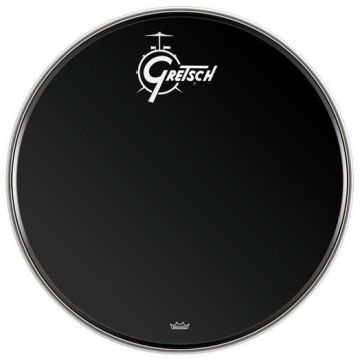"Pelle Gretsch 20"" Black Permatone Logo"
