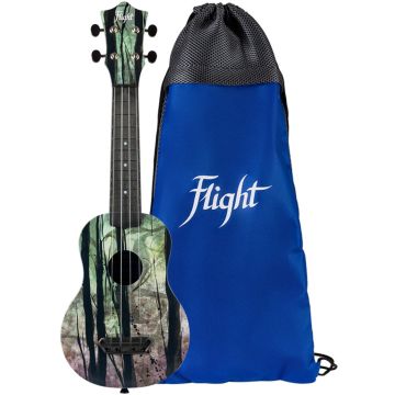 Flight ALMUTS40 DF Ukulele Soprano con borsa - Deep Forest