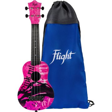 Ukulele Soprano con borsa - Pink Rulles