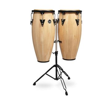 LP LPA647-AW coppia congas in acero colore natural supporto