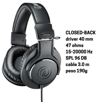 Cuffia Audio-Technica ATH-M20X CLOSED 47 Ohm