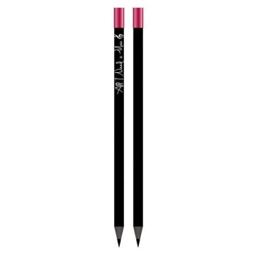 Matita Agifty Nero/Rosso 2B con Magnete "All I Need is music"
