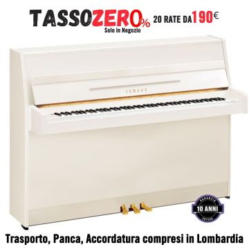 Yamaha B1 Pianoforte Verticale bianco lucido