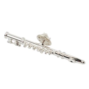 Spilla Flauto argentata 5.5 cm con custodia regalo Agifty