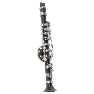 Spilla Clarinetto nera 6 cm Agifty