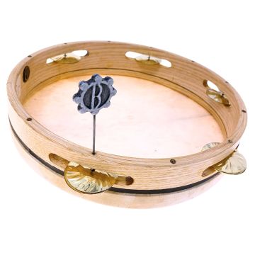 Tamburello accordabile Biagio Panico Ponente 25cm pelle naturale