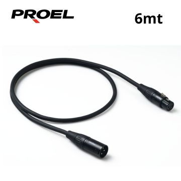 Cavo XLR/XLR 6 mt Proel CHL250LU6 Challenge connettore Proel