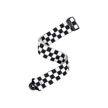 Tracolla chitarra Planet Waves auto lock nylon 5cm black/white checkered