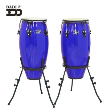 Congas 10"+11" Dadi in fibra blu con supporti