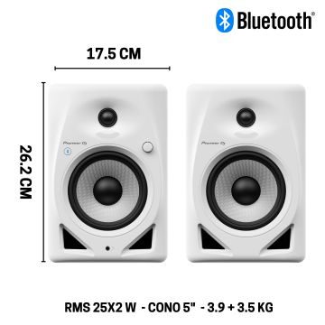 Pioneer DJ DM-50D BT WHITE