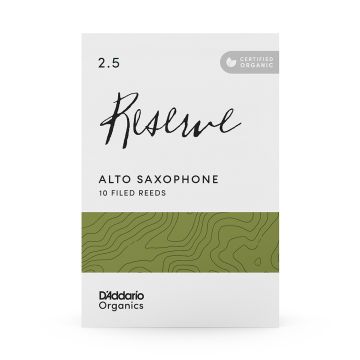 D'Addario Organics Reserve Filed Alto Sax n.2.5 (10-pack)