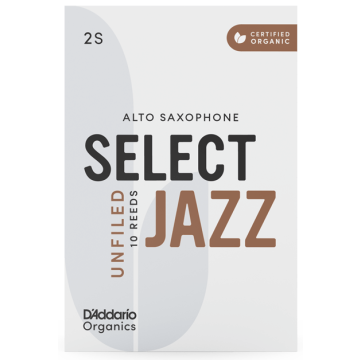 Ance Sax Alto D'Addario Organics Select Jazz Unfiled n.2 medium 10pz