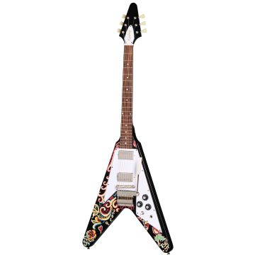 Epiphone Jimi Hendrix Love Drops V Ebony with Artwork
