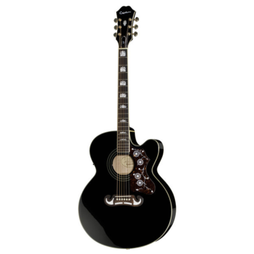 Chitarra Acustica Elettrificata Epiphone J-200 EC Super Jumbo black