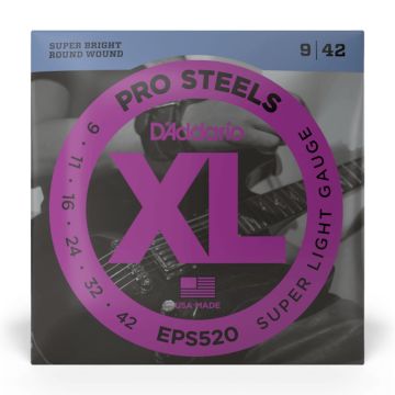 Corde elettrica D`Addario EPS520 pro steels XL super light 9-42