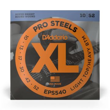 Corde elettrica D`Addario EPS540 pro steel XL light 10-52