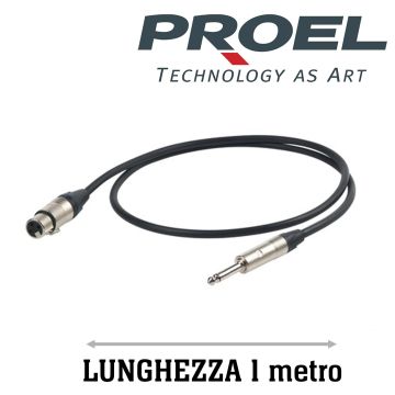 Cavo jack mono/XLRF 1 mt Proel Esoteric con connettore Neutrik