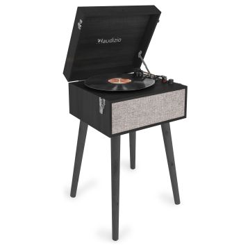 Audizio Giradischi bluetooth Fremont Retro con gambe black