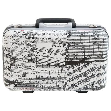 Custodia GL Cases Clarinetto bianco e note 