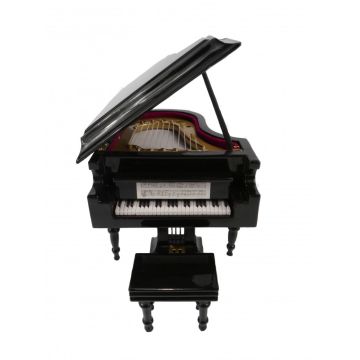Miniatura pianoforte a coda 10X8 cm con seduta e custodia Agifty
