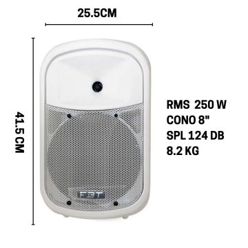 "Diffusore FBT J8A 250W 8/1"" white"