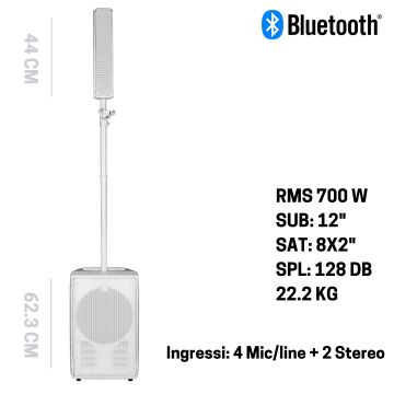 Impianto RCF EVOX JMIX8 white