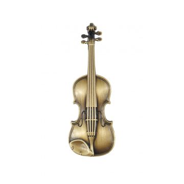 Calamita violino Agifty 3D metal 6.5cm (antique brass)