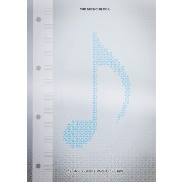 Music block 12 righi carta bianca