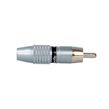 RCA maschio oro argento anello nero Proel MRCA35BK