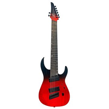 Legator Ninja crimson Chitarra Elettrica 8 corde con borsa