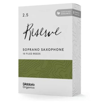 Ance Sax Soprano D'Addario Organics Reserve Filed n.2,5 10pz