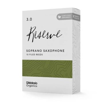 Ance Sax Soprano D'Addario Organics Reserve Filed n.3 10pz