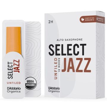 D'Addario Organics Select Jazz Alto Sax Unfiled n.2 Hard 10pz