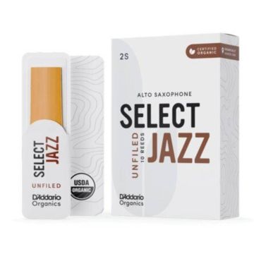 Ance Sax Alto D'Addario Organics Select Jazz Unfiled n.2 soft 10pz
