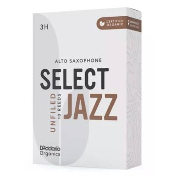 Ance Sax Alto D'Addario Organics Select Jazz Unfiled n.3 Hard 10pz