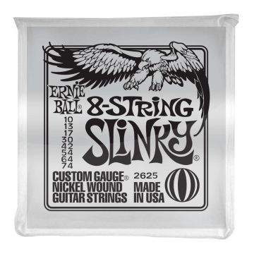 Corde Ernie Ball 2625 elettrica 8 corde slinky 010-74