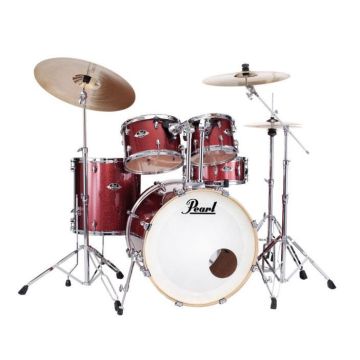 Batteria Pearl Export Fusion 22" 5pz Hardware e Piatti  BLACK CHERRY GLITTER